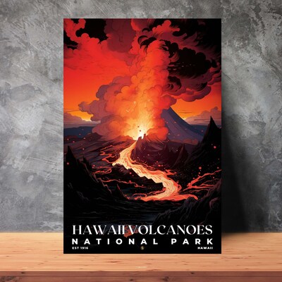 Hawaii Volcanoes National Park Poster, Travel Art, Office Poster, Home Decor | S7 - image3